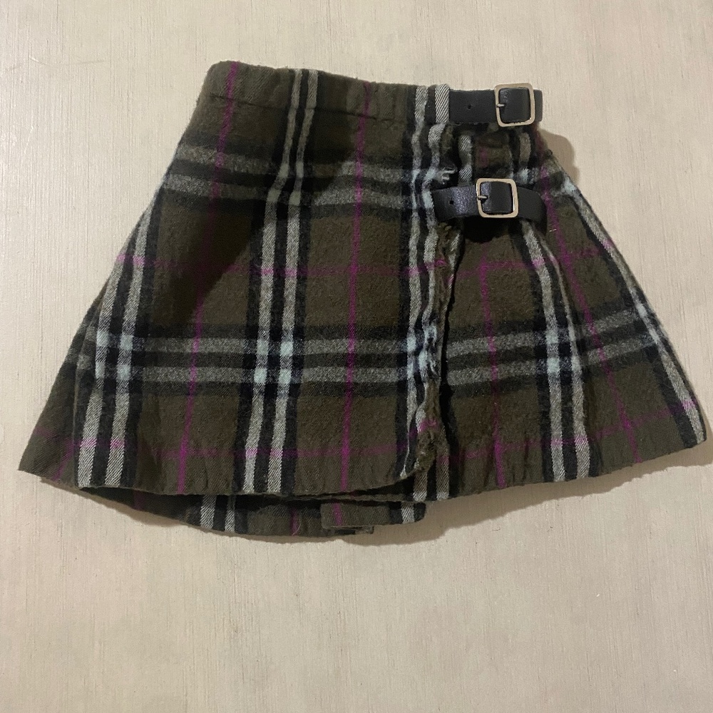 Baby Burberry wool plaid skirt 18m